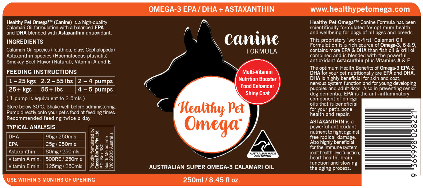 Healthy Pet Omega (Canine 250ml)